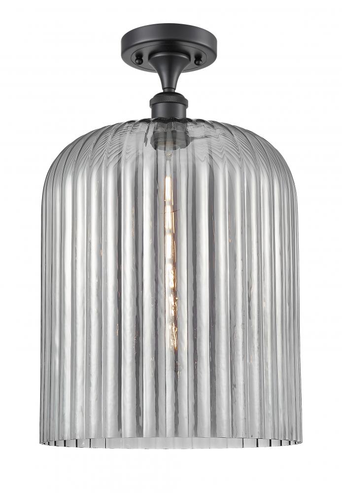 Bridal Veil - 1 Light - 5 inch - Matte Black - Semi-Flush Mount