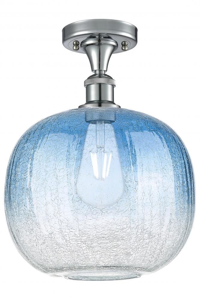 Brookhaven Sphere - 1 Light - 11 inch - Polished Chrome - Semi-Flush Mount