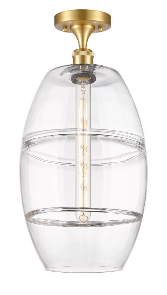 Vaz - 1 Light - 10 inch - Satin Gold - Semi-Flush Mount