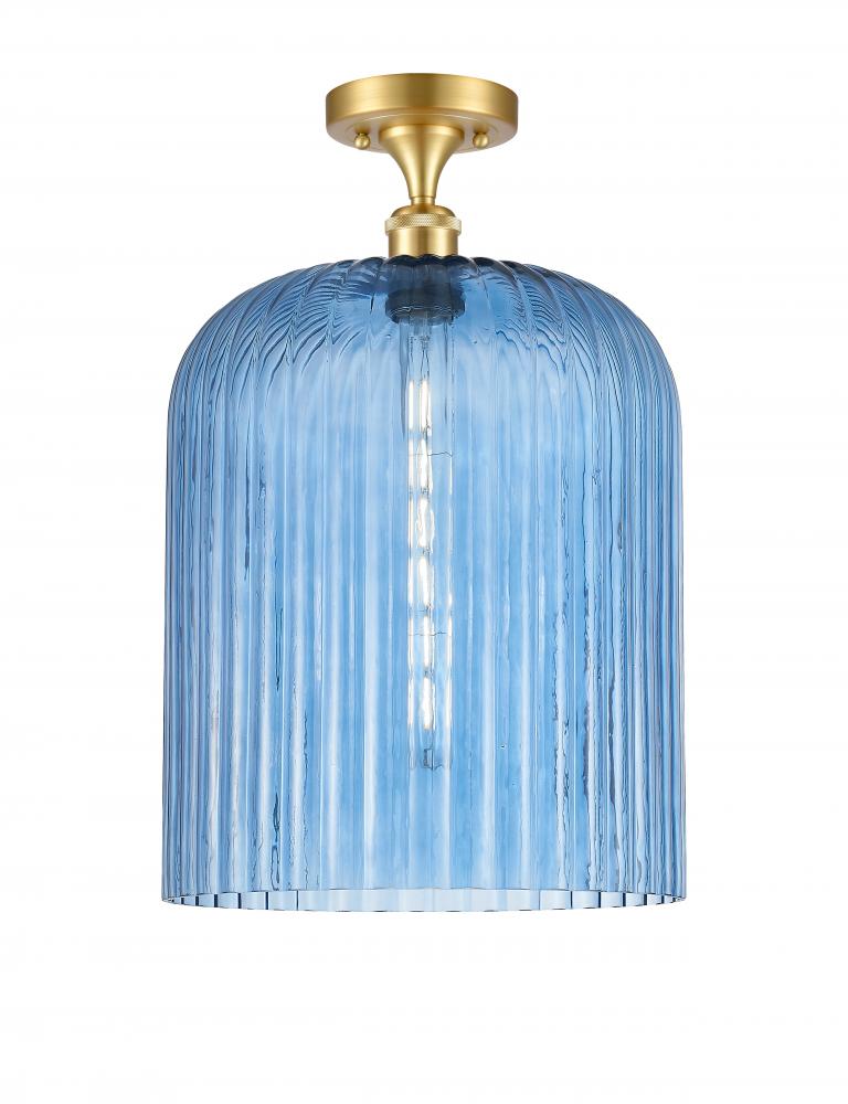 Bridal Veil - 1 Light - 5 inch - Satin Gold - Semi-Flush Mount