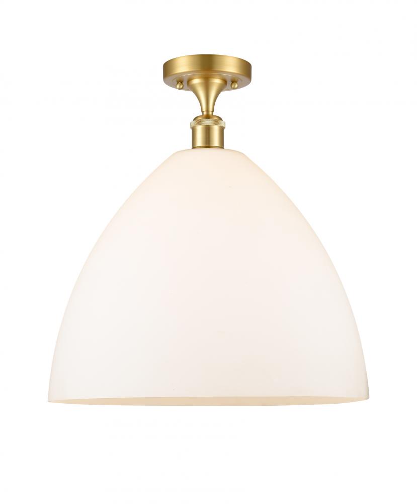 Bristol - 1 Light - 16 inch - Satin Gold - Semi-Flush Mount