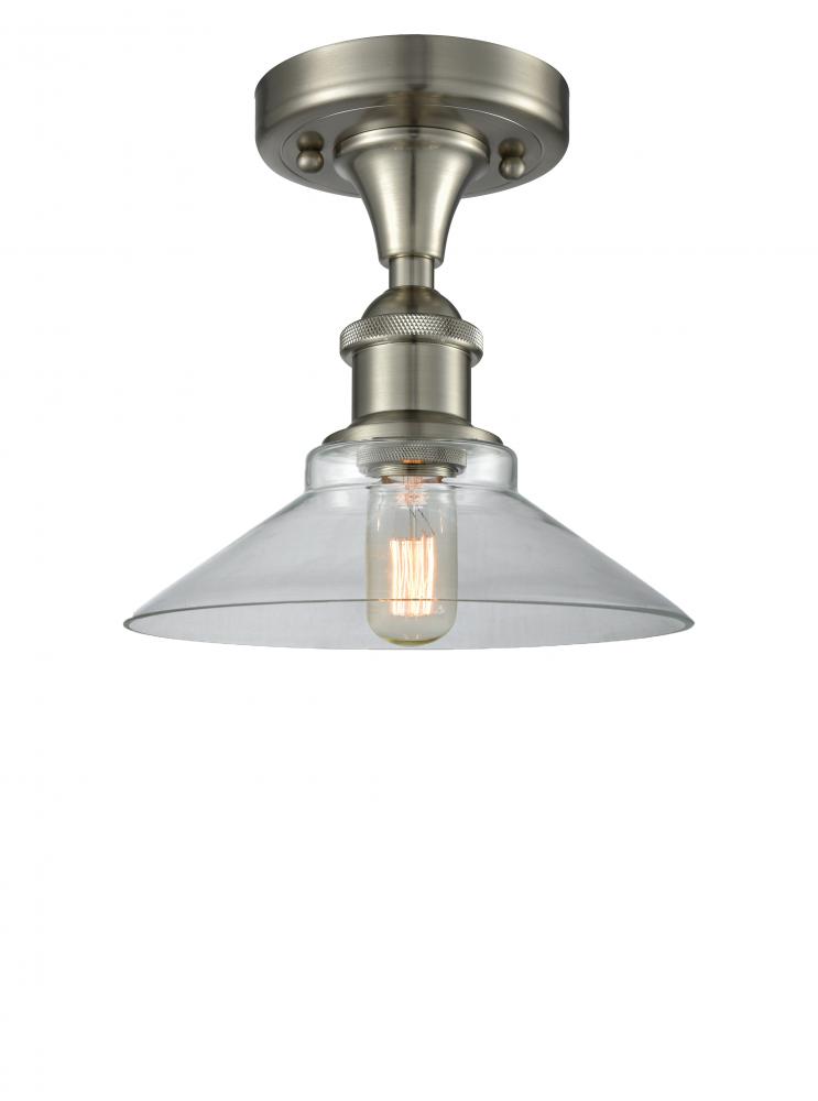 Orwell - 1 Light - 8 inch - Brushed Satin Nickel - Semi-Flush Mount