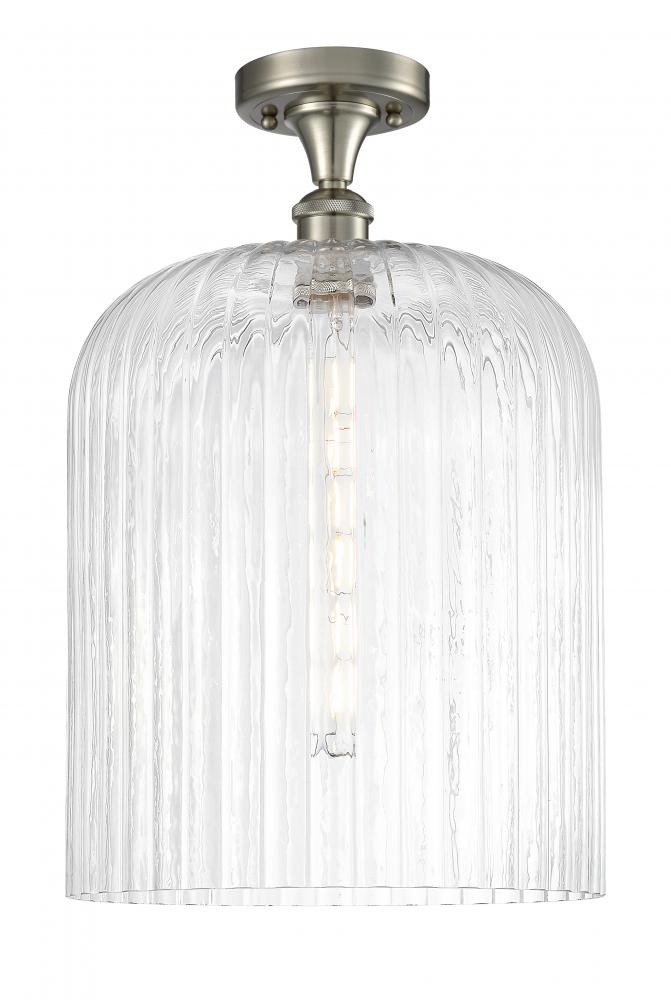 Bridal Veil - 1 Light - 5 inch - Brushed Satin Nickel - Semi-Flush Mount