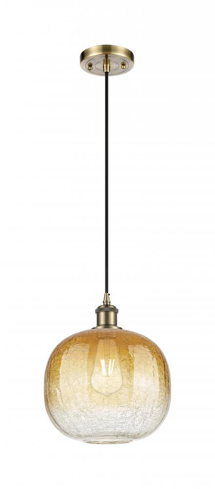 Brookhaven Sphere - 1 Light - 11 inch - Antique Brass - Cord hung - Mini Pendant