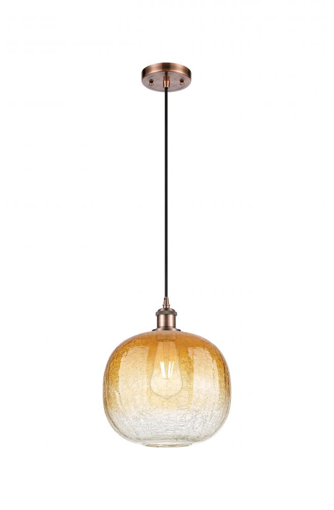 Brookhaven Sphere - 1 Light - 11 inch - Antique Copper - Cord hung - Mini Pendant