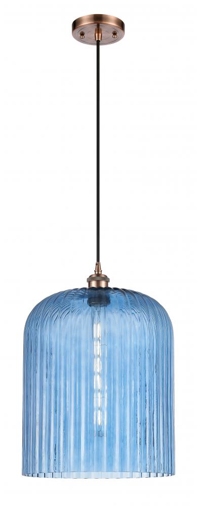 Bridal Veil - 1 Light - 5 inch - Antique Copper - Cord hung - Mini Pendant