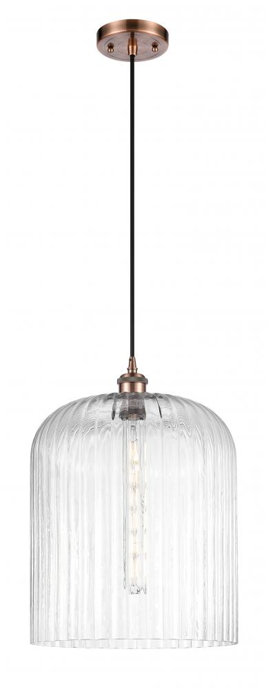 Bridal Veil - 1 Light - 5 inch - Antique Copper - Cord hung - Mini Pendant