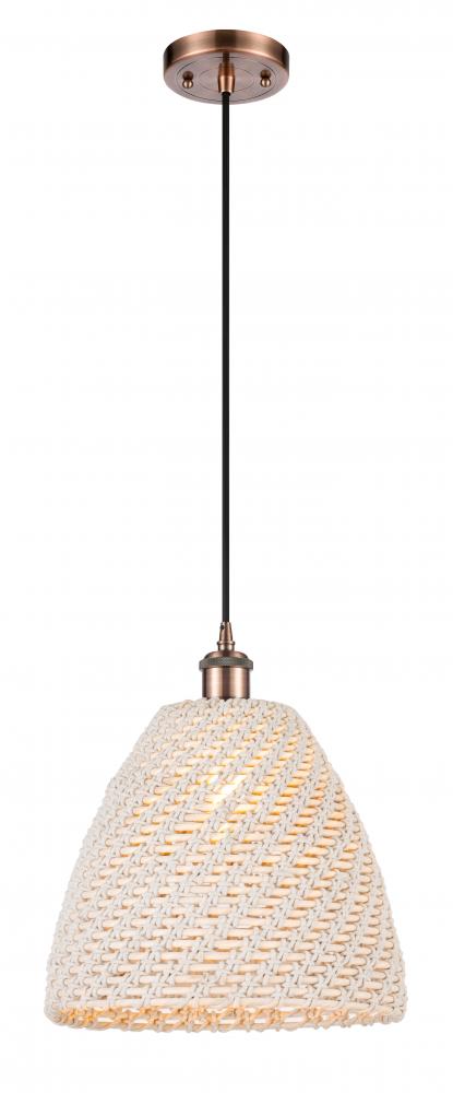 Bristol Natural - 1 Light - 6 inch - Antique Copper - Cord hung - Mini Pendant