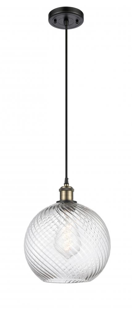 Large Twisted Swirl 1 Light Mini Pendant