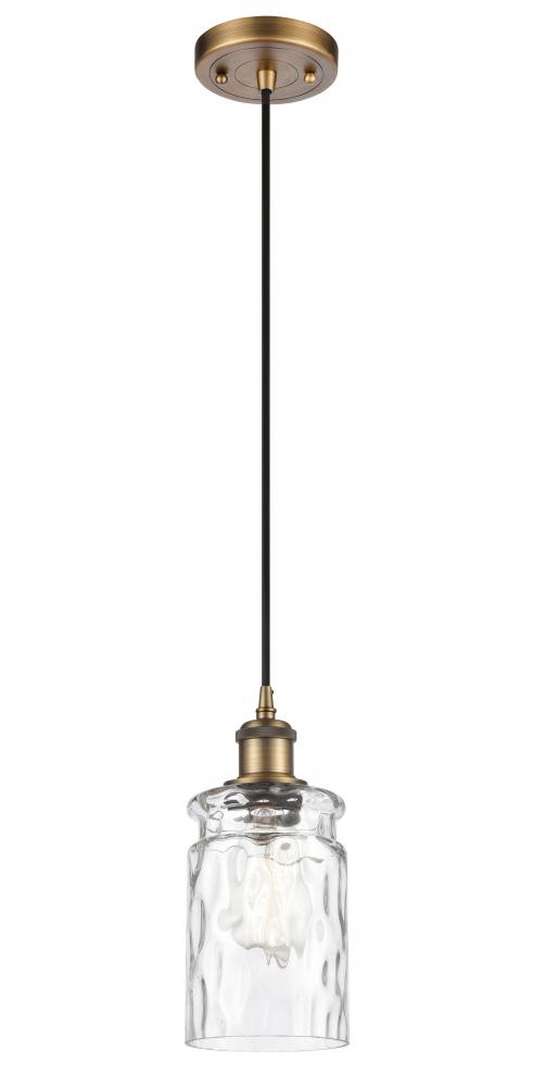 Candor - 1 Light - 5 inch - Brushed Brass - Cord hung - Mini Pendant