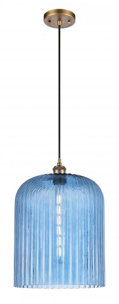 Bridal Veil - 1 Light - 5 inch - Brushed Brass - Cord hung - Mini Pendant