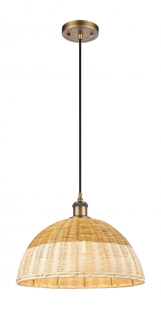 Bristol Natural II - 1 Light - 16 inch - Brushed Brass - Cord hung - Mini Pendant