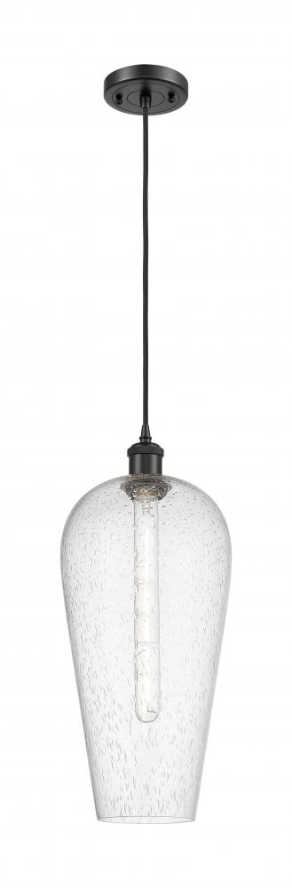 Chelsea - 1 Light - 8 inch - Matte Black - Cord hung - Mini Pendant