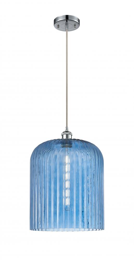 Bridal Veil - 1 Light - 5 inch - Polished Chrome - Cord hung - Mini Pendant