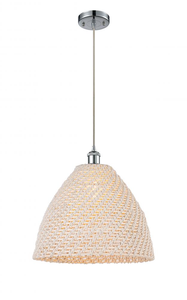 Bristol Natural - 1 Light - 6 inch - Polished Chrome - Cord hung - Mini Pendant