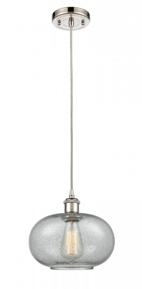 Gorham - 1 Light - 10 inch - Polished Nickel - Cord hung - Mini Pendant