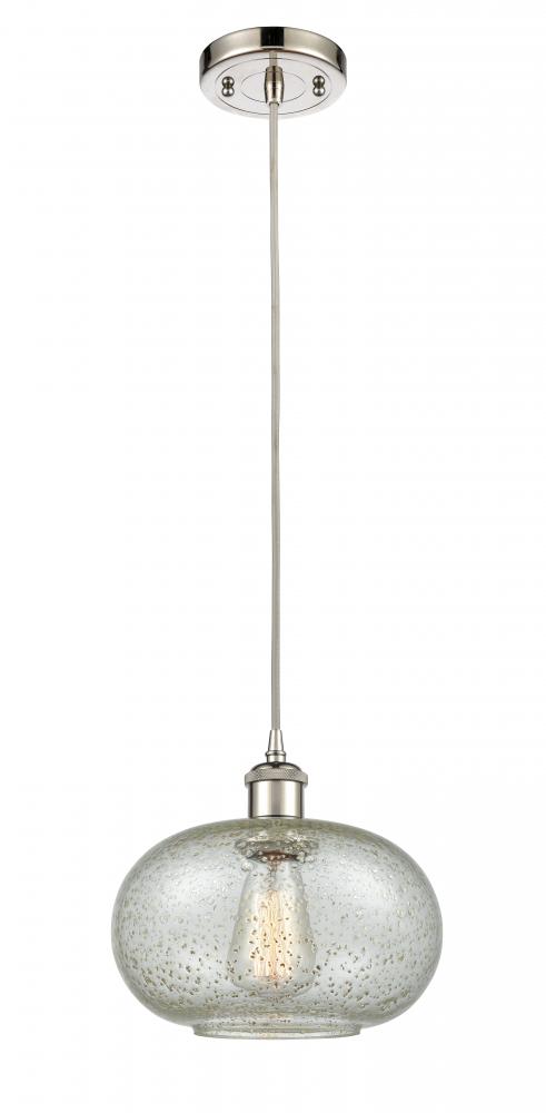 Gorham - 1 Light - 10 inch - Polished Nickel - Cord hung - Mini Pendant