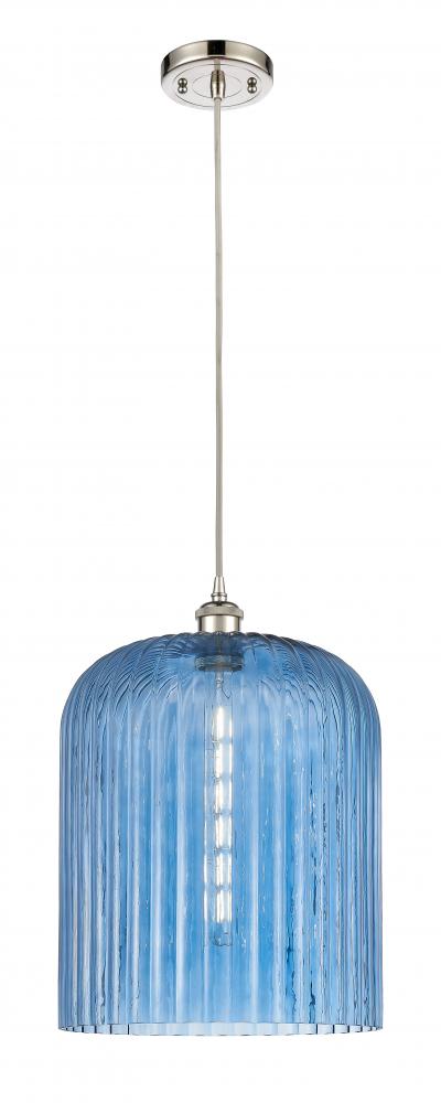 Bridal Veil - 1 Light - 5 inch - Polished Nickel - Cord hung - Mini Pendant