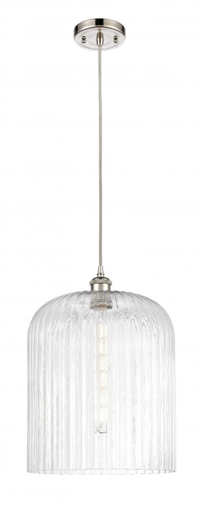 Bridal Veil - 1 Light - 5 inch - Polished Nickel - Cord hung - Mini Pendant