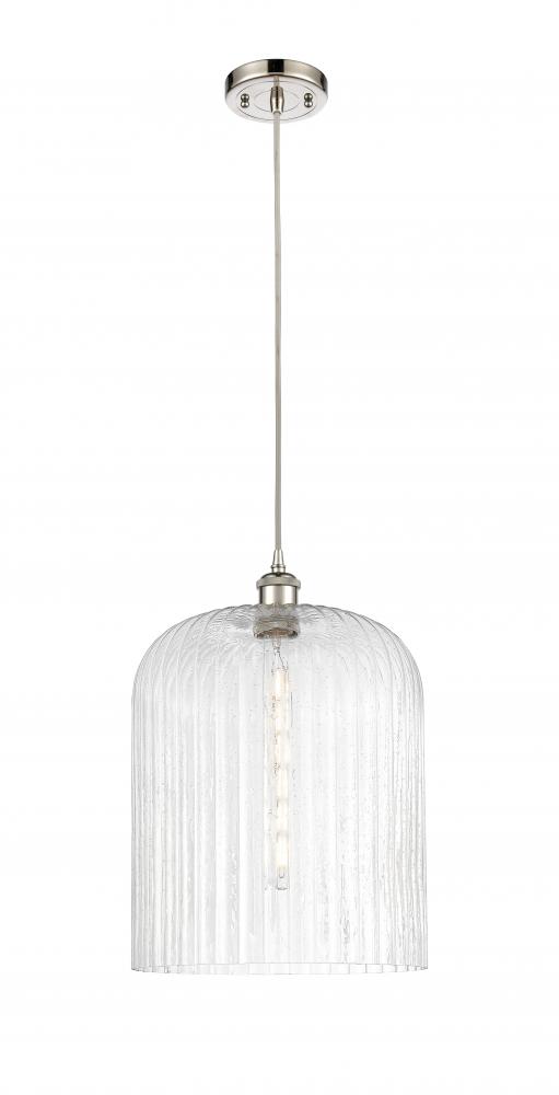 Bridal Veil - 1 Light - 5 inch - Polished Nickel - Cord hung - Mini Pendant