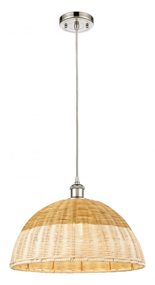 Bristol Natural II - 1 Light - 16 inch - Polished Nickel - Cord hung - Mini Pendant