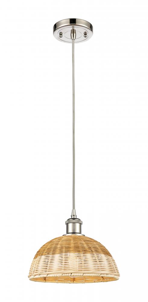 Bristol Natural II - 1 Light - 9 inch - Polished Nickel - Cord hung - Mini Pendant