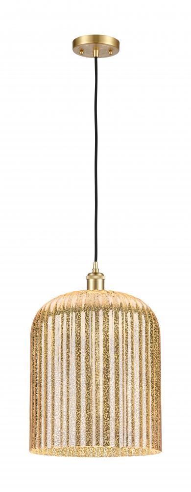 Bridal Veil - 1 Light - 5 inch - Satin Gold - Cord hung - Mini Pendant