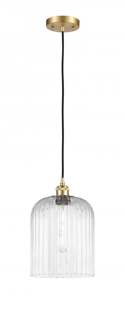 Bridal Veil - 1 Light - 5 inch - Satin Gold - Cord hung - Mini Pendant