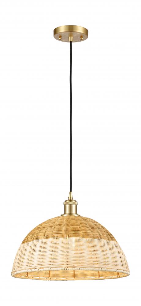 Bristol Natural II - 1 Light - 16 inch - Satin Gold - Cord hung - Mini Pendant