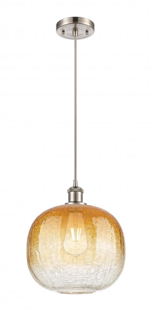Brookhaven Sphere - 1 Light - 11 inch - Brushed Satin Nickel - Cord hung - Mini Pendant