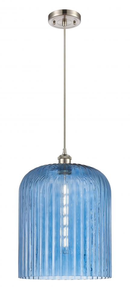 Bridal Veil - 1 Light - 5 inch - Brushed Satin Nickel - Cord hung - Mini Pendant