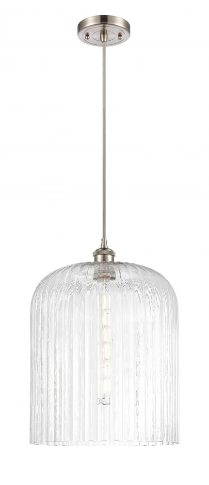 Bridal Veil - 1 Light - 5 inch - Brushed Satin Nickel - Cord hung - Mini Pendant