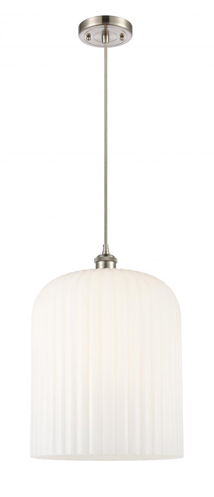 Bridal Veil - 1 Light - 5 inch - Brushed Satin Nickel - Cord hung - Mini Pendant