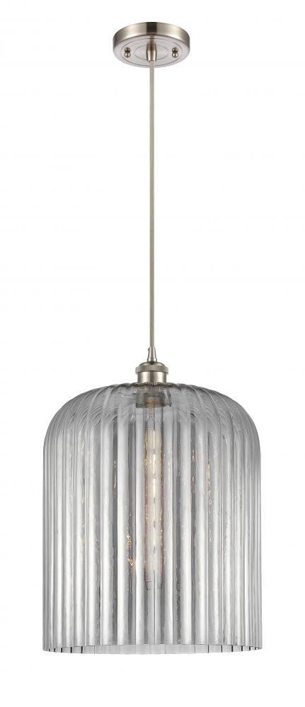 Bridal Veil - 1 Light - 5 inch - Brushed Satin Nickel - Cord hung - Mini Pendant