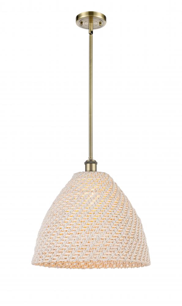 Bristol Natural - 1 Light - 6 inch - Antique Brass - Mini Pendant