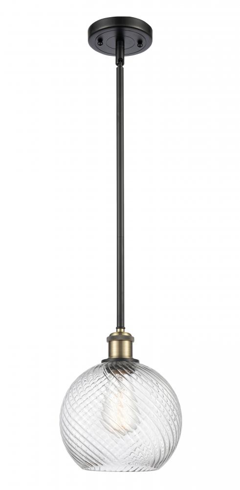 Twisted Swirl 1 Light 8 inch Mini Pendant