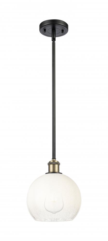 Brookhaven Globe - 1 Light - 8 inch - Black Antique Brass - Stem hung - Mini Pendant