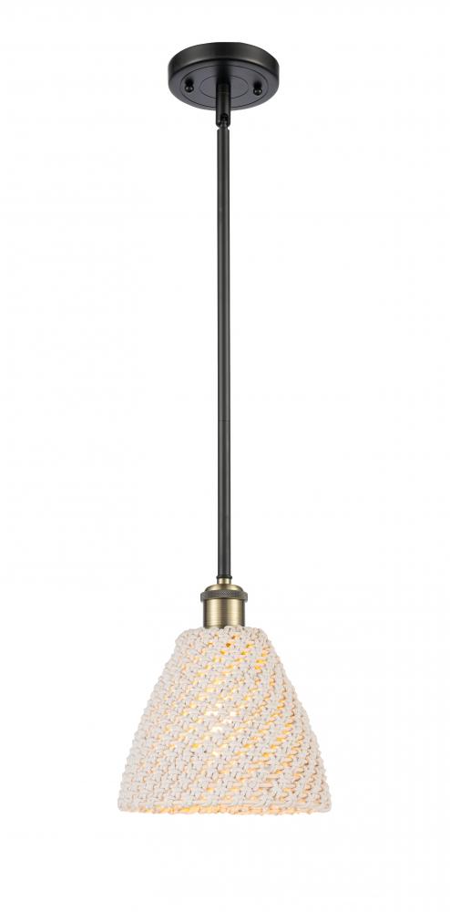 Bristol Natural - 1 Light - 6 inch - Black Antique Brass - Mini Pendant