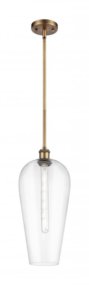 Chelsea - 1 Light - 8 inch - Brushed Brass - Stem hung - Mini Pendant