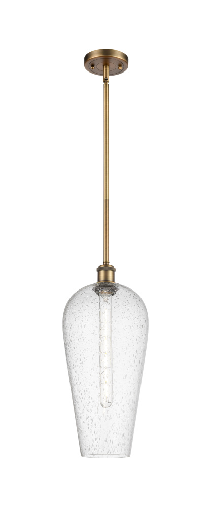Chelsea - 1 Light - 8 inch - Brushed Brass - Stem hung - Mini Pendant