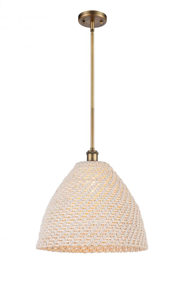 Bristol Natural - 1 Light - 6 inch - Brushed Brass - Mini Pendant