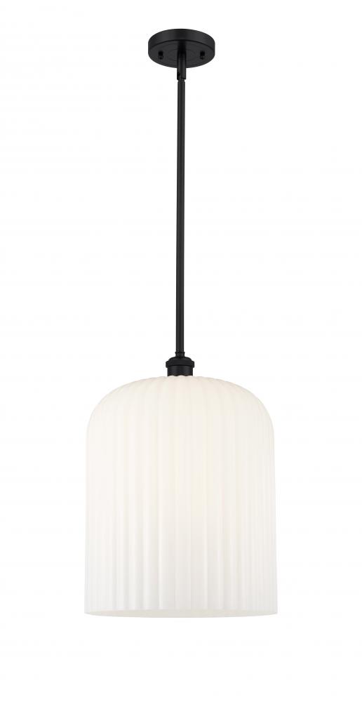 Bridal Veil - 1 Light - 5 inch - Matte Black - Mini Pendant
