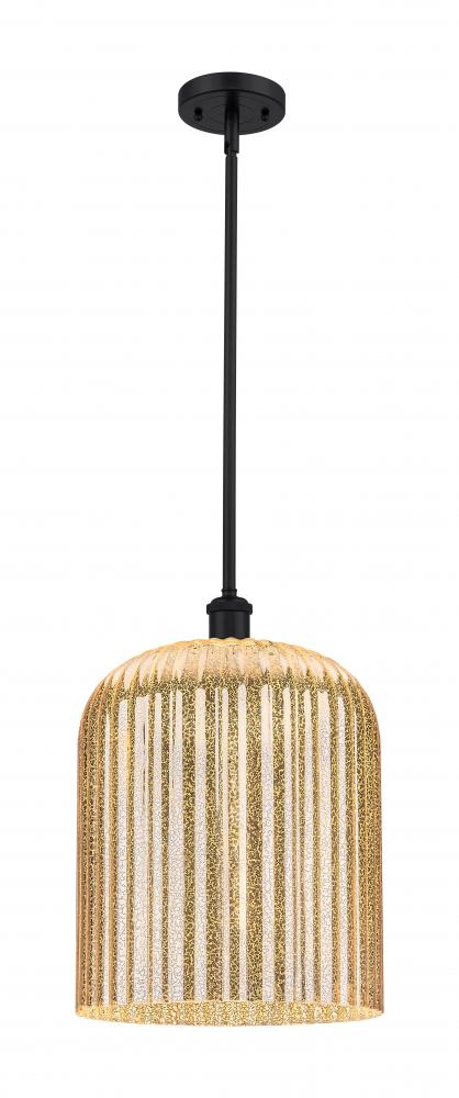 Bridal Veil - 1 Light - 5 inch - Matte Black - Mini Pendant