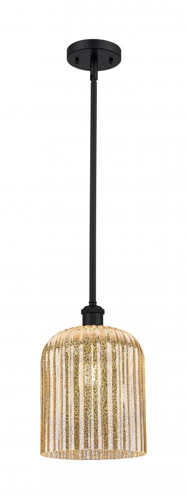 Bridal Veil - 1 Light - 5 inch - Matte Black - Mini Pendant