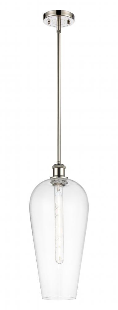 Chelsea - 1 Light - 8 inch - Polished Nickel - Stem hung - Mini Pendant
