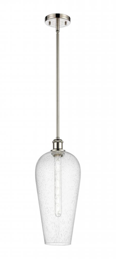 Chelsea - 1 Light - 8 inch - Polished Nickel - Stem hung - Mini Pendant