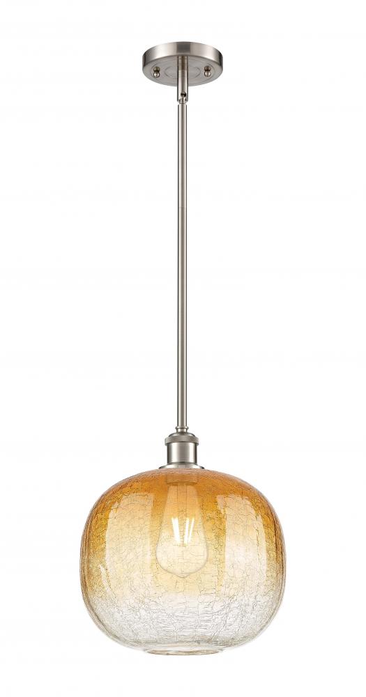 Brookhaven Sphere - 1 Light - 11 inch - Brushed Satin Nickel - Stem hung - Mini Pendant