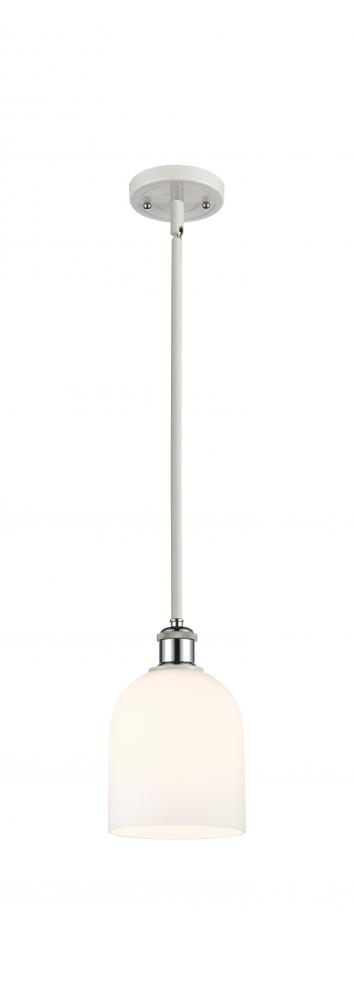 Bella - 1 Light - 6 inch - White Polished Chrome - Mini Pendant