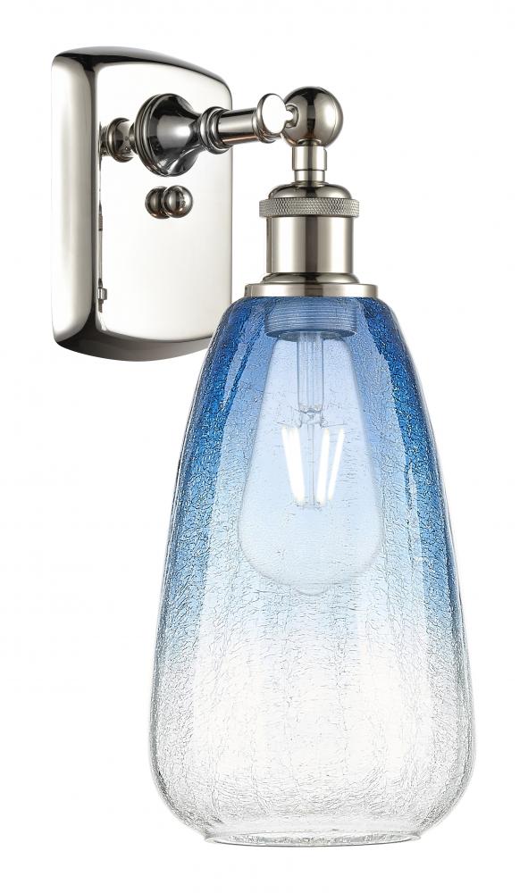 Brookhaven Almond - 1 Light - 6 inch - Polished Nickel - Sconce