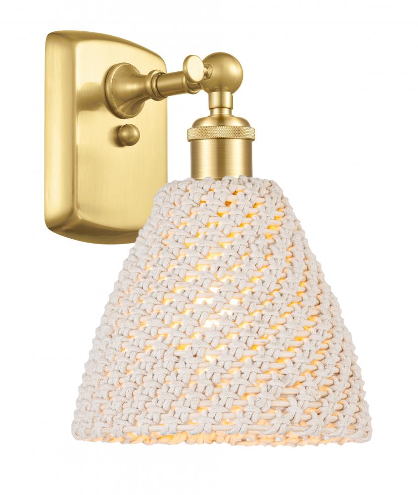 Bristol Natural - 1 Light - 8 inch - Satin Gold - Sconce